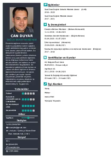 Hasta Bakıcı Cv Örnekleri cv indir